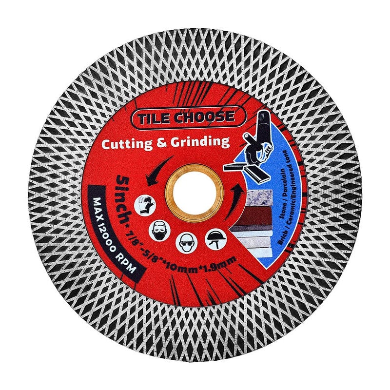DAPRO 5" Tile Saw Blade Diamond Blade for Cutting and Grinding Porcelain Tile Granite Marble (5", 1) - Image 1